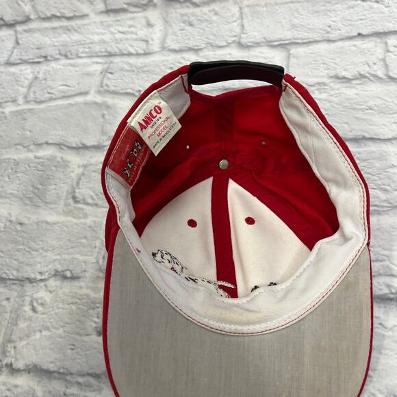 Vintage Disney 101 Dalmation Paws Snapback Hat Red/Black Youth Logo Strap - Picture 6 of 7